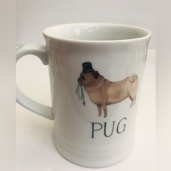 Pug Mug Fringe Studios Dogs Ceramic Coffee Cup 12 OZ Pugs With Hat - Picture 3 of 5
